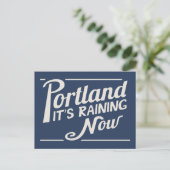 Portland-Het is nu aan het regenen Briefkaart (Staand voorkant)