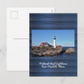 Portland hoofd licht Briefkaart (Voorkant / Achterkant)