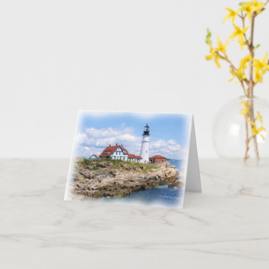 Portland Hoofd Lichte Notecard Kaart (Gele Bloem)