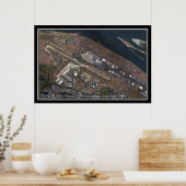 Portland Intl Airport Oregon Satellite Poster Map (Keuken)