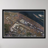Portland Intl Airport Oregon Satellite Poster Map (Voorkant)