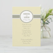 Portland Invite:  Vanilla Kaart (Staand voorkant)