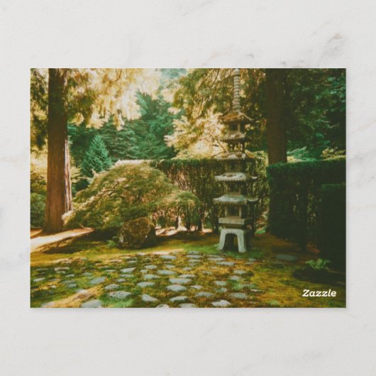 Portland Japanse tuin Briefkaart (Achterkant)