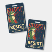 Portland Kikker Protest Badge (Voor- en achterkant)