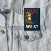 Portland Kikker Protest Button (Insitu)