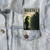 Portland Kikker Protest Button (Insitu)