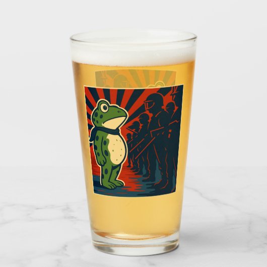 Portland Kikker Protest Glas (Achterkant gevuld)