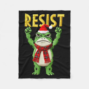Portland Kikker Protest Kikker Vrouwen Geen Koning Fleece Deken