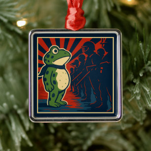 Portland Kikker Protest Metalen Ornament