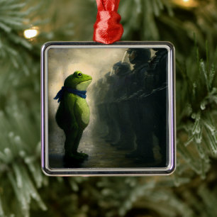 Portland Kikker Protest Metalen Ornament