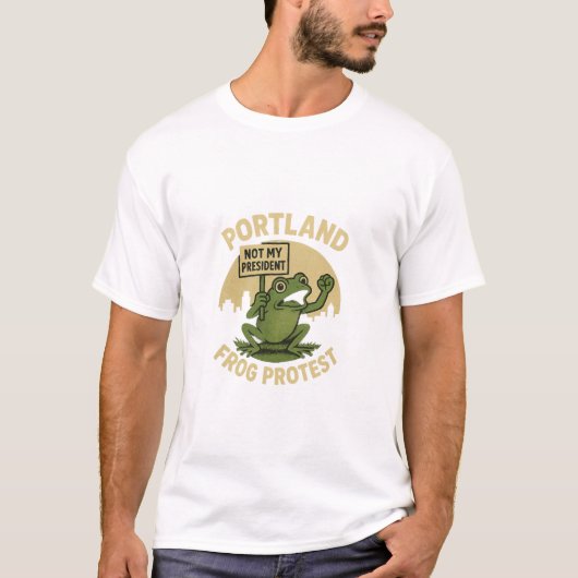 Portland Kikker Protest T-shirt (Voorkant)
