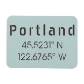 Portland Latitude & Lengtegraad Magneet (Horizontaal)
