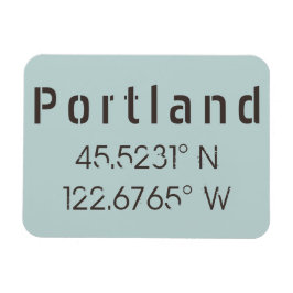 Portland Latitude & Lengtegraad Magneet