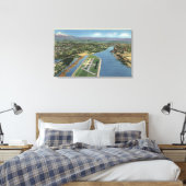 Portland, luchthaven Oregon - Swan Island Canvas Afdruk (Insitu (Slaapkamer))