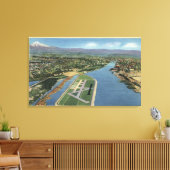 Portland, luchthaven Oregon - Swan Island Canvas Afdruk (Insitu (Woonkamer))