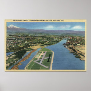 Portland, luchthaven Oregon - Swan Island Poster