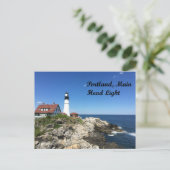 Portland Main Head Light Lighthouse 2017 Briefkaart (Staand voorkant)