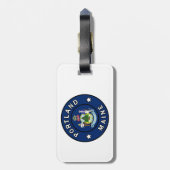 Portland Maine Bagagelabel (Achterkant verticaal)