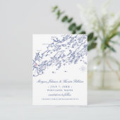 Portland Maine Bewaar de datum Save The Date (Staand voorkant)