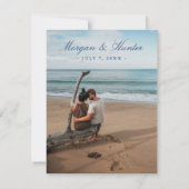 Portland Maine Bewaar de datum Save The Date (Achterkant)