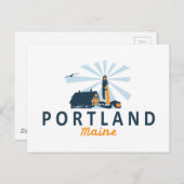 Portland Maine. Briefkaart (Voorkant / Achterkant)