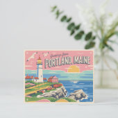 Portland Maine Briefkaart (Staand voorkant)