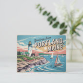 Portland Maine Briefkaart (Staand voorkant)