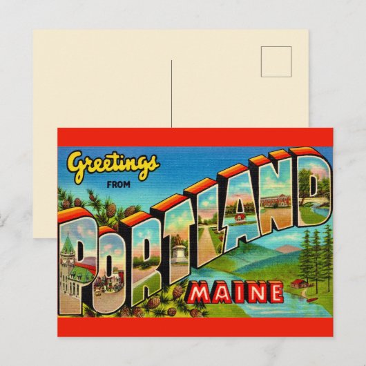  Portland Maine Briefkaart (Voorkant / Achterkant)