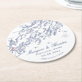 Portland Maine Casco Bay Bruiloft Onderzetters (Gebogen)