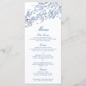 Portland Maine Casco Bay Map Elegant Navy Script Menu (Voorkant)