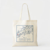 Portland Maine Casco Bay Wedding Welcome Canvas ta Tote Bag (Voorkant)