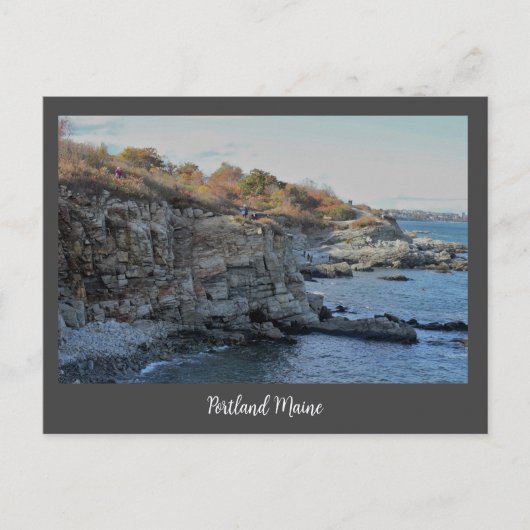 Portland Maine Cliffs Briefkaart (Voorkant)