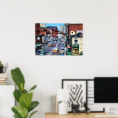 Portland, Maine Congress Street, rond 1960 Poster (Thuiskantoor)