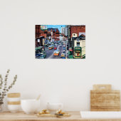 Portland, Maine Congress Street, rond 1960 Poster (Keuken)