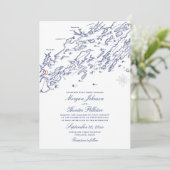 Portland Maine kaart bruiloft uitnodiging (Staand voorkant)