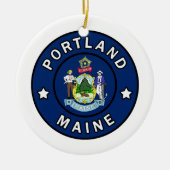 Portland Maine Keramisch Ornament (Voorkant)