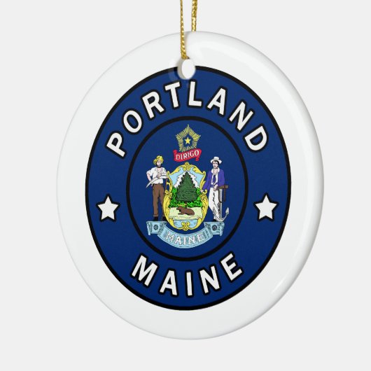 Portland Maine Keramisch Ornament (Links)