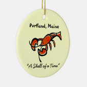 Portland, Maine Lobster Keramisch Ornament (Rechts)