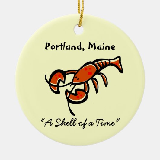 Portland, Maine Lobster Keramisch Ornament (Voorkant)