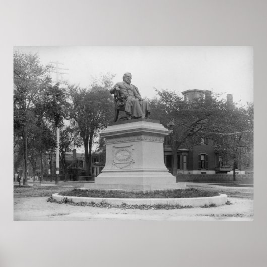 Portland, Maine Longmede Monument circa 1890 Poster (Voorkant)