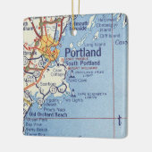 Portland Maine Map Keramisch Ornament (Links)