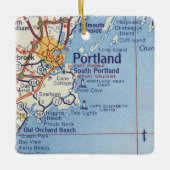 Portland Maine Map Keramisch Ornament (Voorkant)