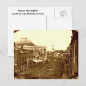 Portland, Maine Middle Street 1846 Briefkaart (Voorkant / Achterkant)