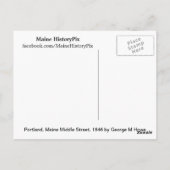 Portland, Maine Middle Street 1846 Briefkaart (Achterkant)