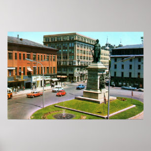 Portland, Maine Monument Square Circa 1960 Poster