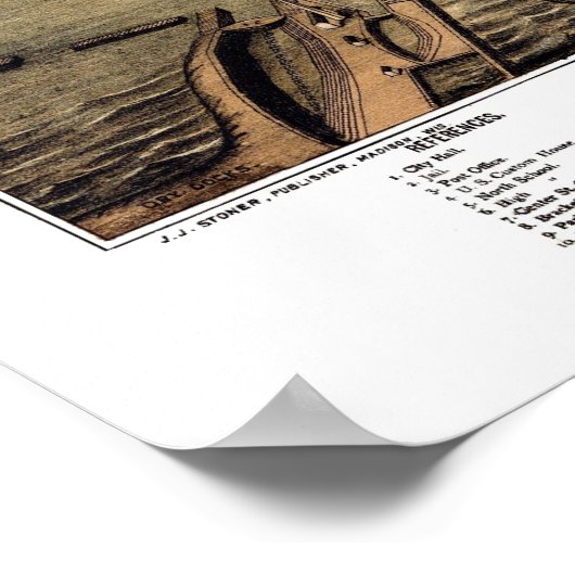 Portland, Maine Panoramic Map - 1876 Poster (Hoek)