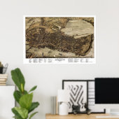 Portland, Maine Panoramic Map - 1876 Poster (Thuiskantoor)