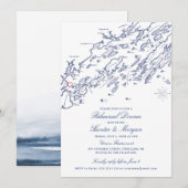 Portland Maine repetitie diner uitnodiging (Voorkant / Achterkant)