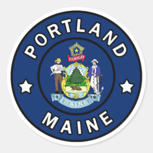 Portland Maine Ronde Sticker