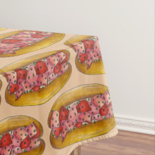 Portland Maine Seafood Lobster Roll Sandwich Food Tafelkleed